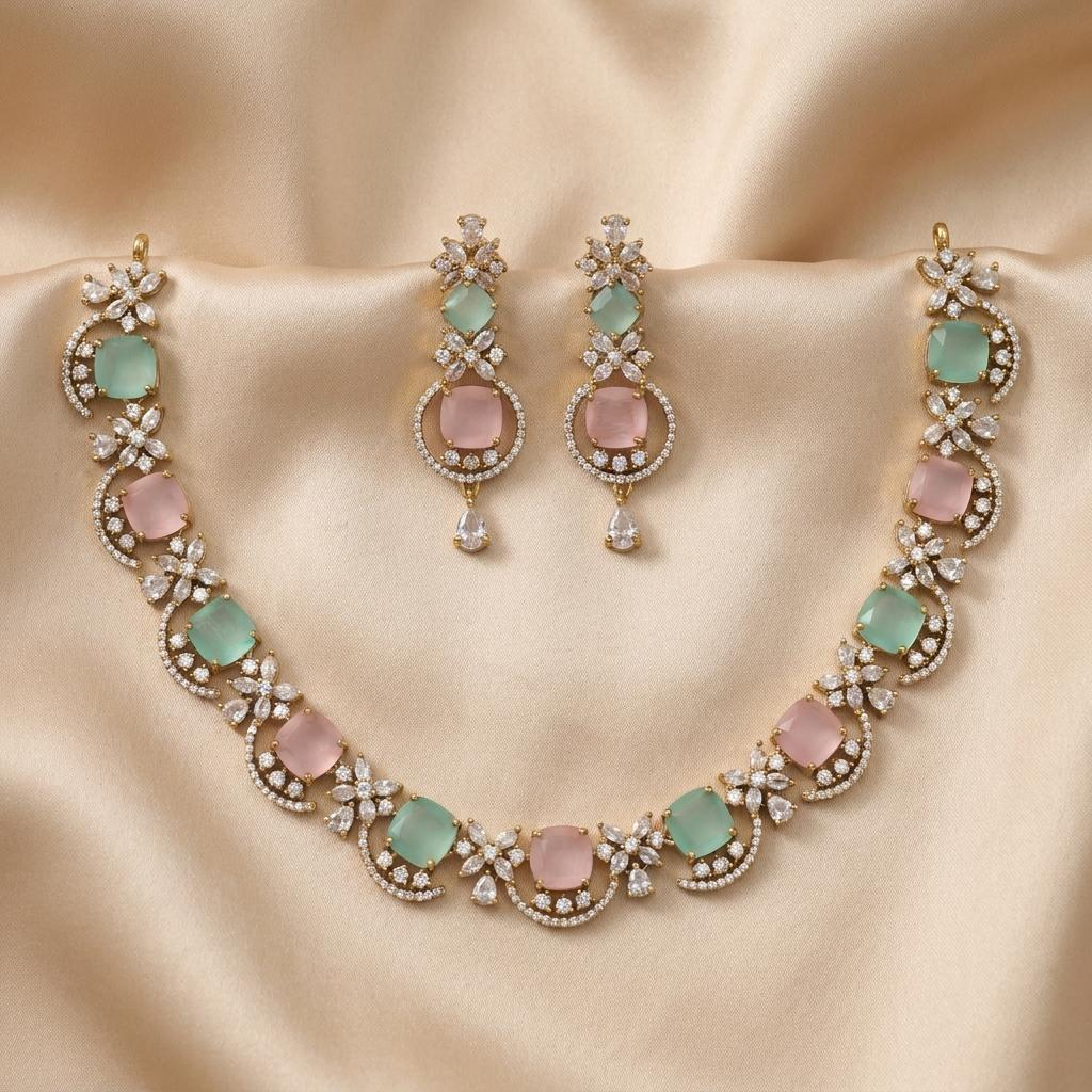 Opaline Blossom Neckpiece