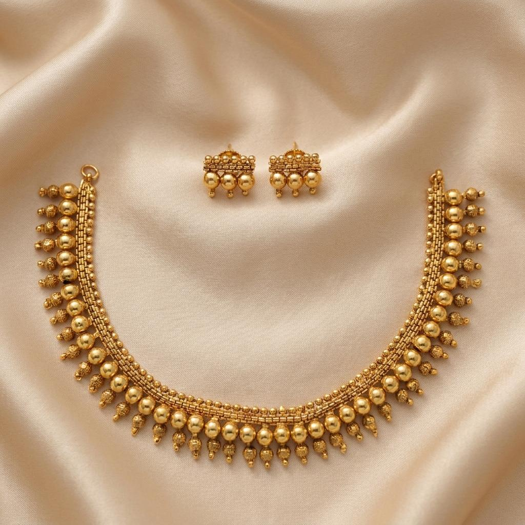 Classic Antique Gold Choker Set
