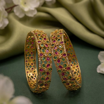 Ruby Emerald CZ Bangles