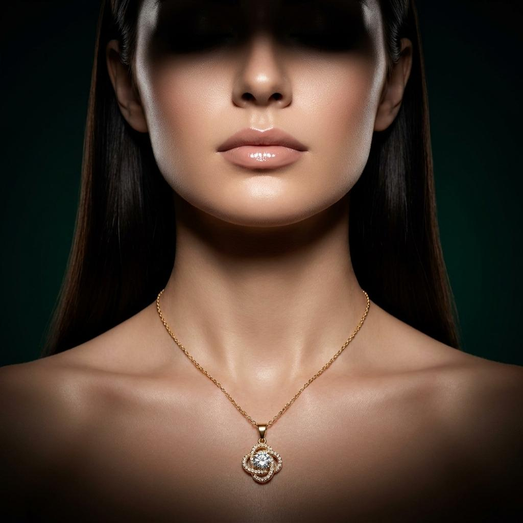 Crystal Blossom Pendant Necklace