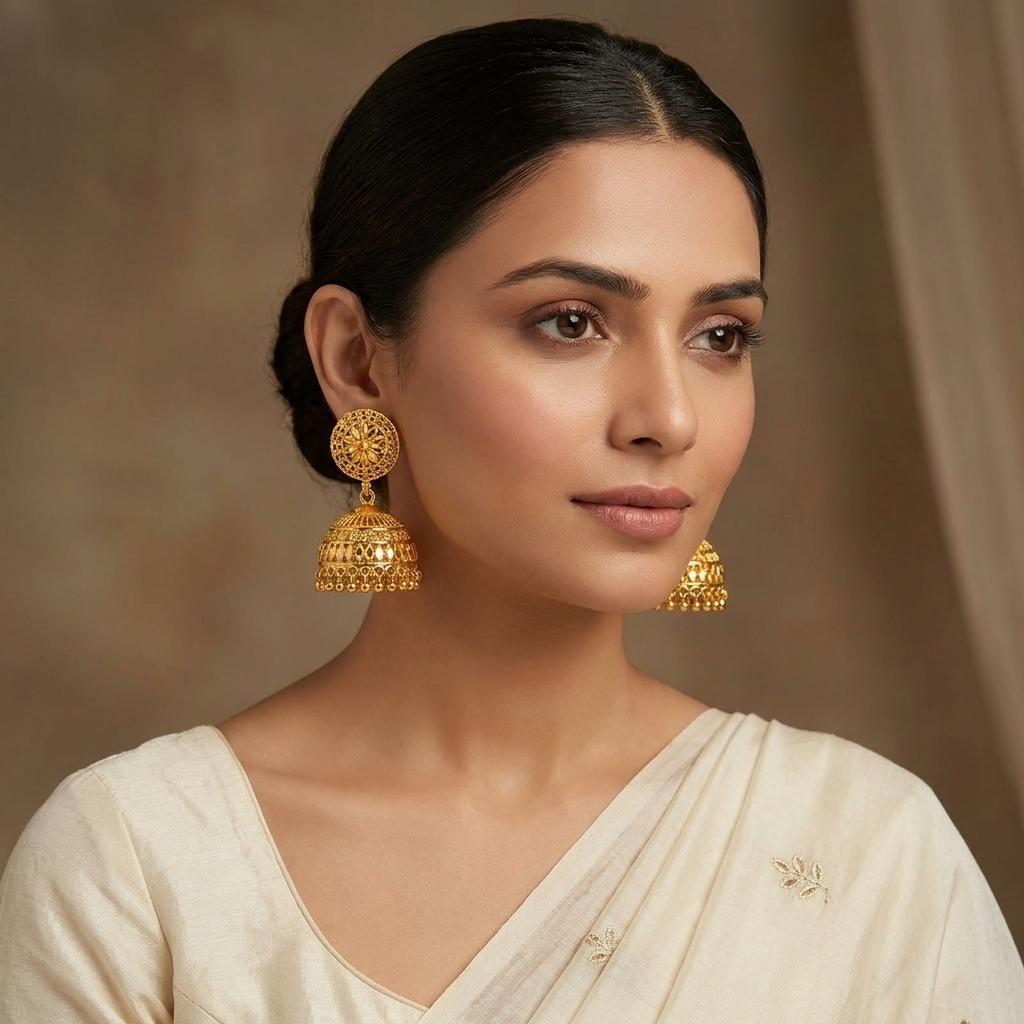 Micro Gold Plated Jhumkas 5