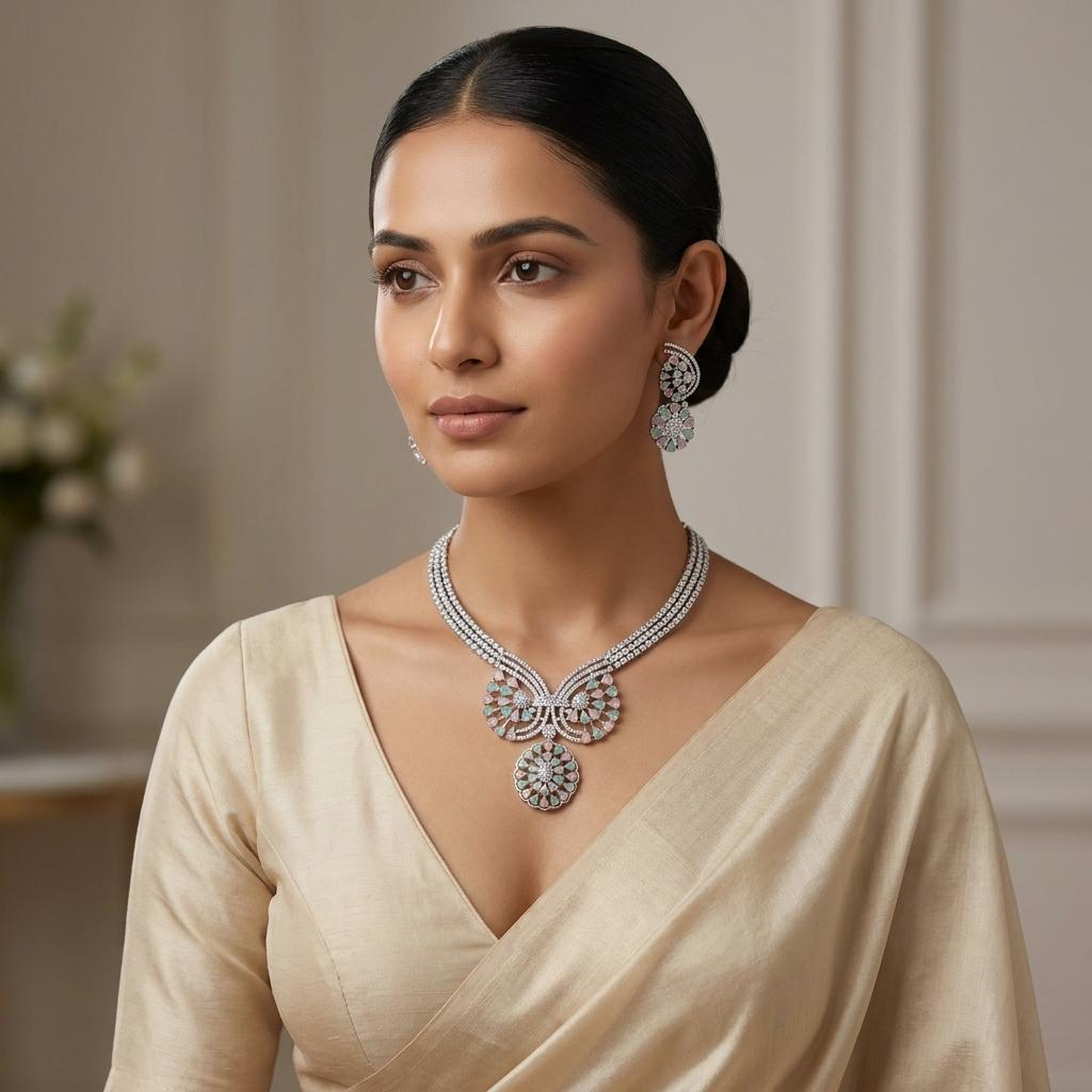 Royal Ivy Zircon Necklace