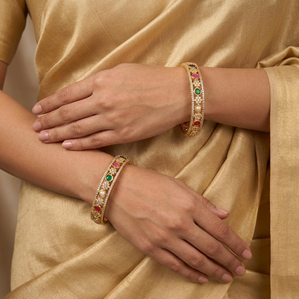 Traditional Designer Bangle Pair