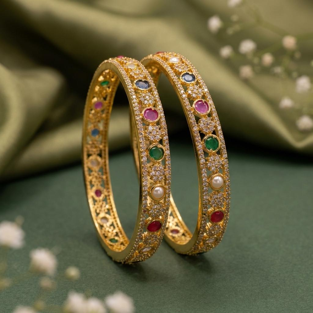 Traditional Designer Bangle Pair