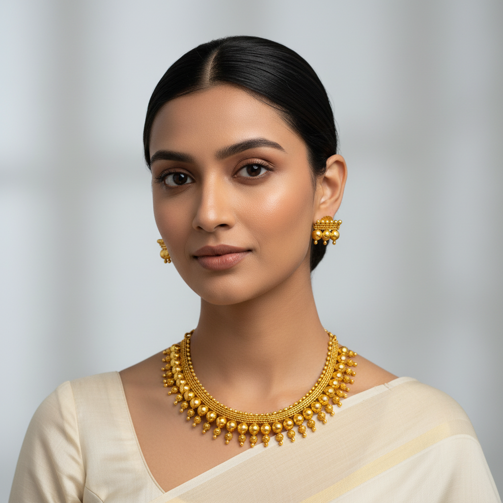 Classic Antique Gold Choker Set
