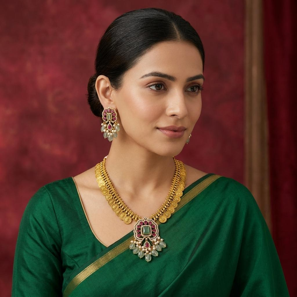 Lakshmi Coin Choker Set