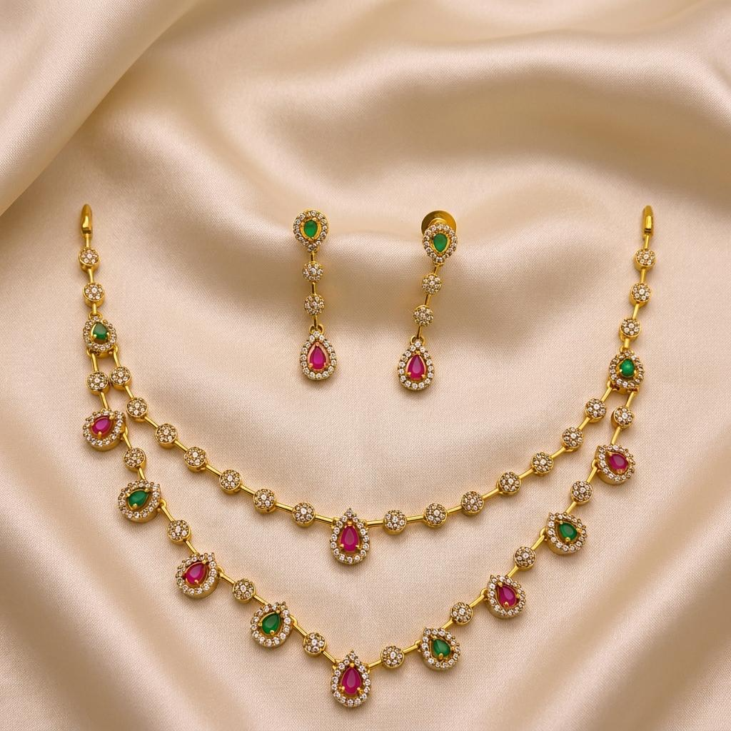 Ruby & Emerald Dual-Layer Set