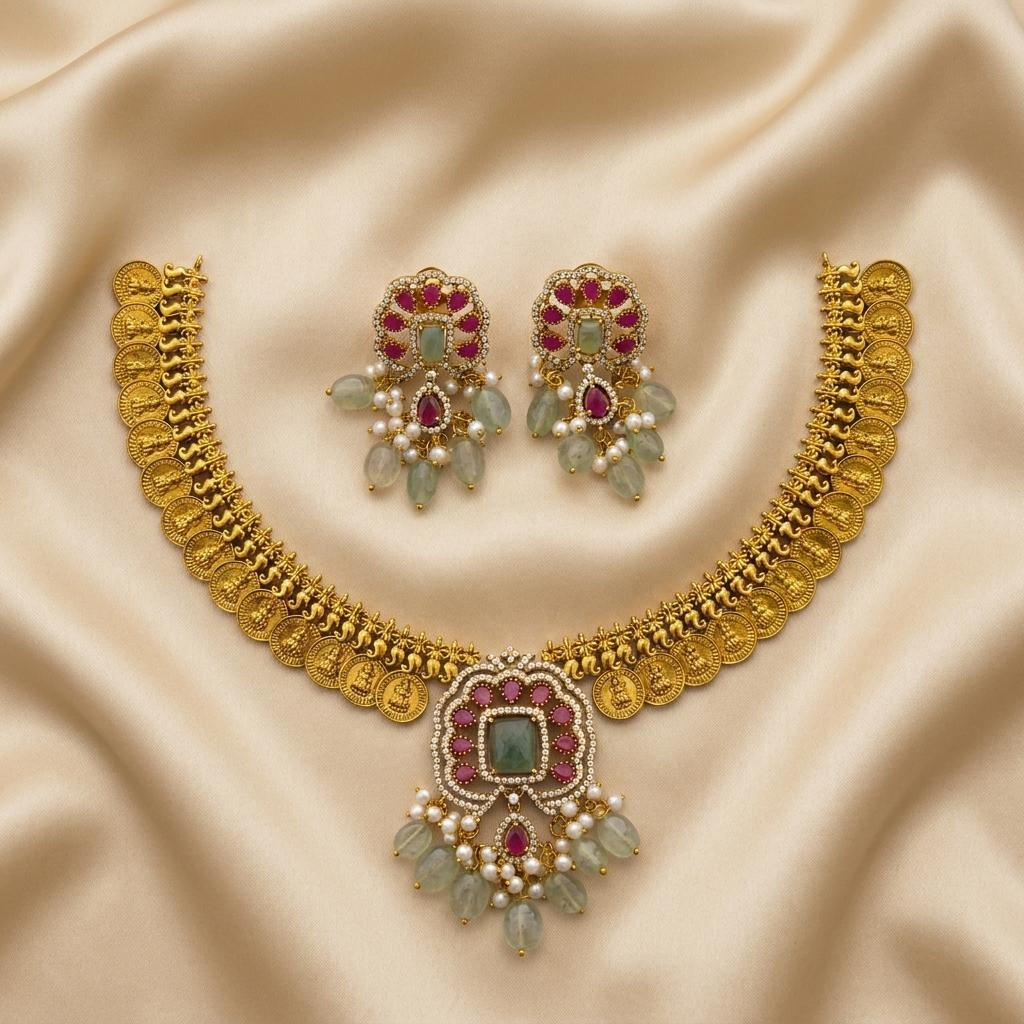 Lakshmi Coin Choker Set