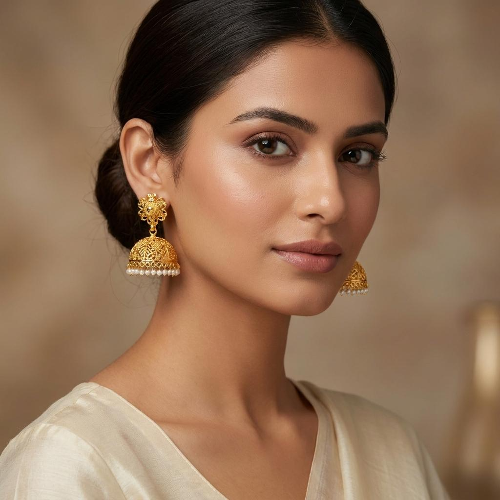 Micro Gold Plated Jhumkas 7