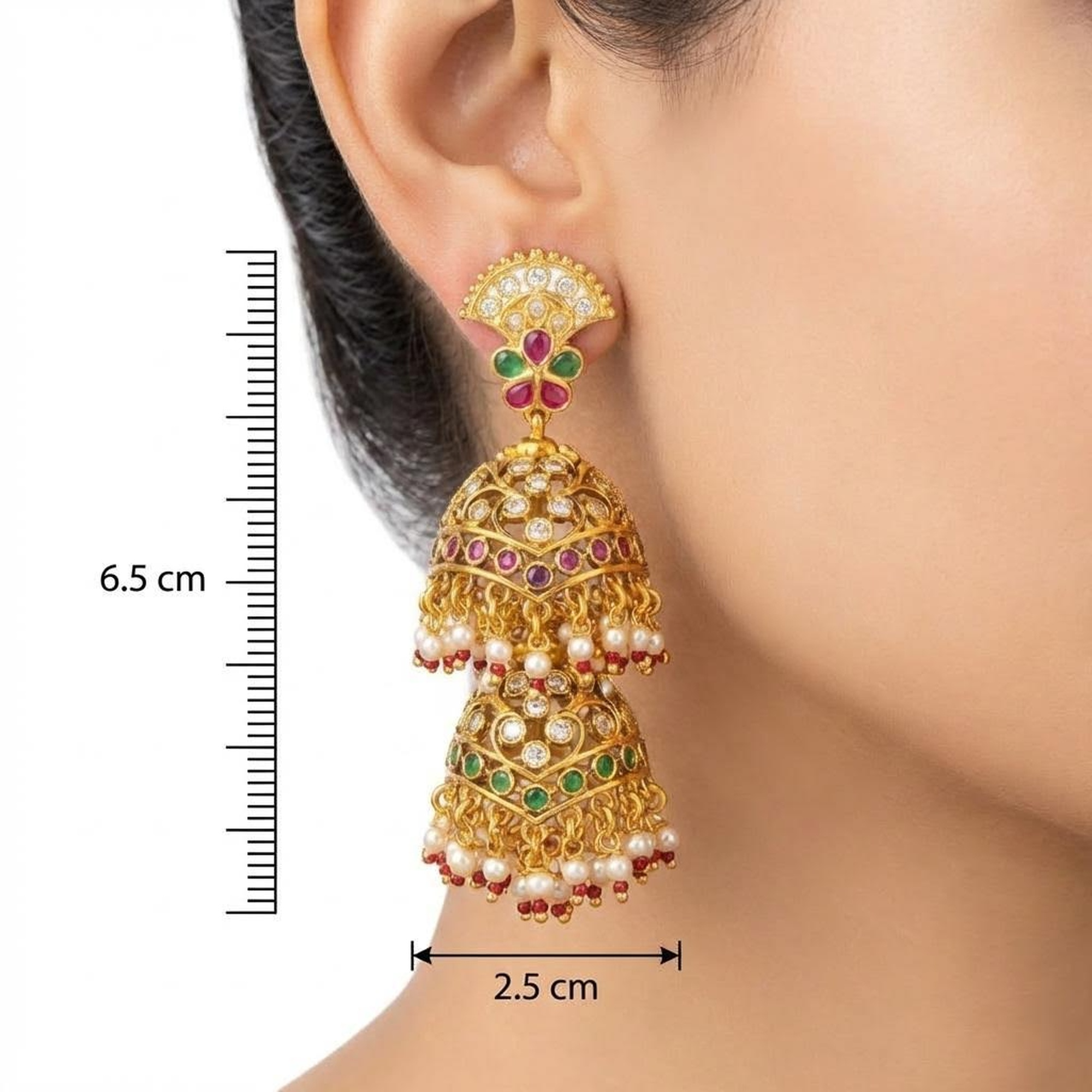 Ad Double Hanger Jhumkas