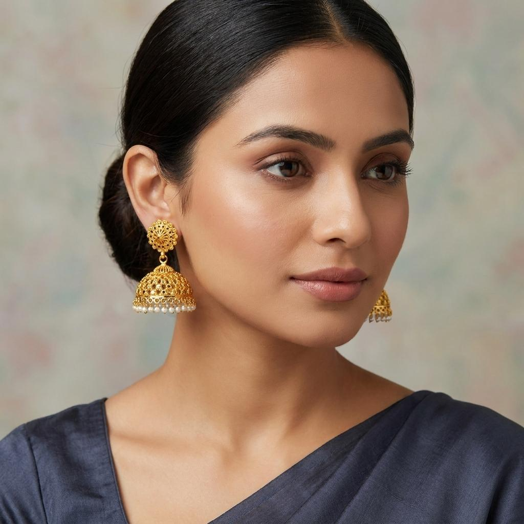 Micro Gold Plated Jhumkas 9