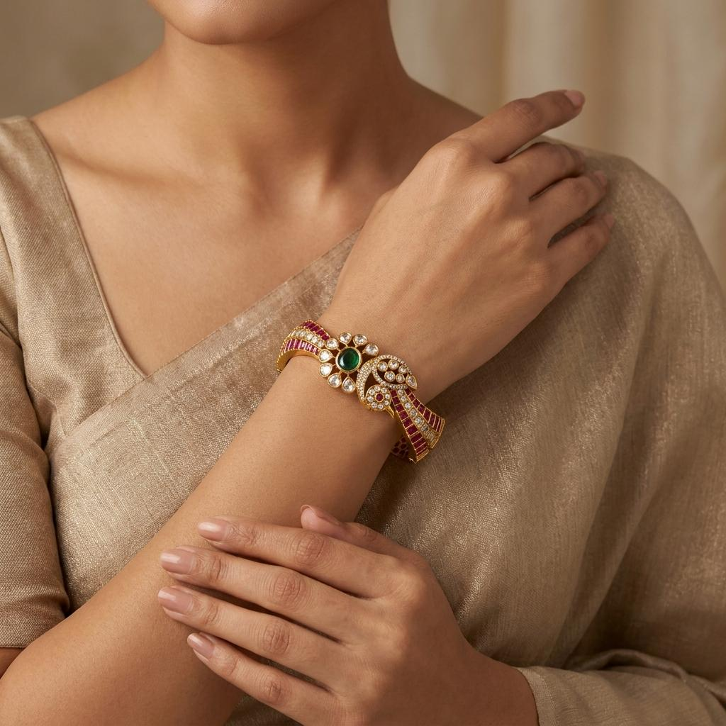 Emerald Floral Kada