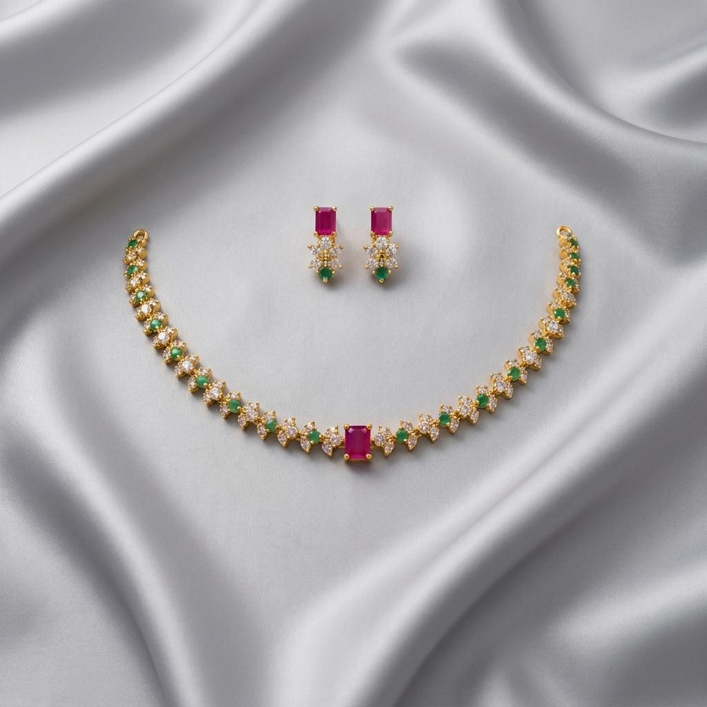 Ruby & Emerald Floral Set