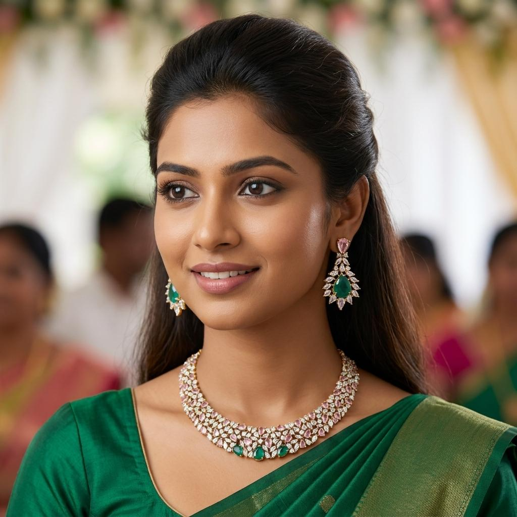 Blush Emerald CZ Set