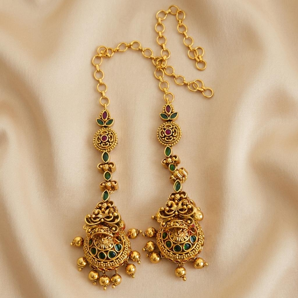 Heritage Temple Long Jhumkas