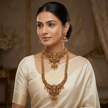 Royal Lakshmi Peacock Temple Bridal Set