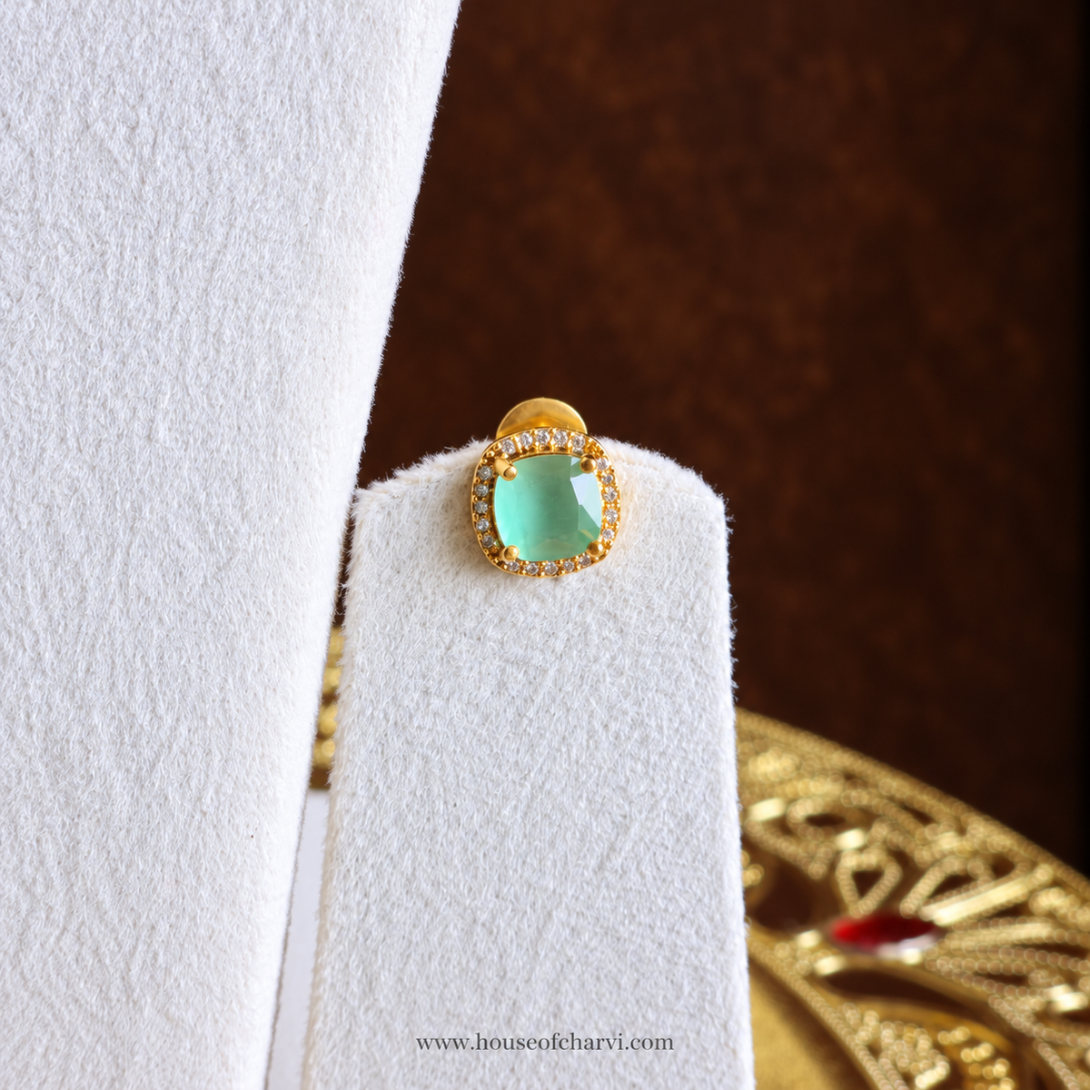 Turquoise CZ Necklace Set