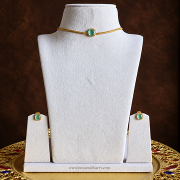 Turquoise CZ Necklace Set