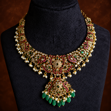 Antique Ruby Floral Choker Set