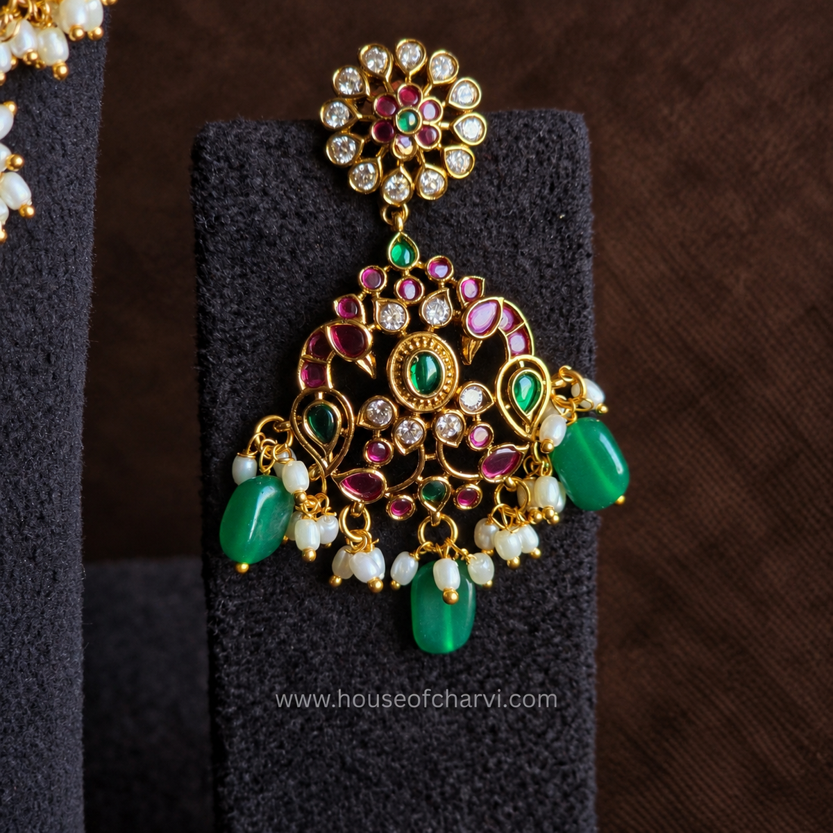 Grand Ruby Green Necklace Set