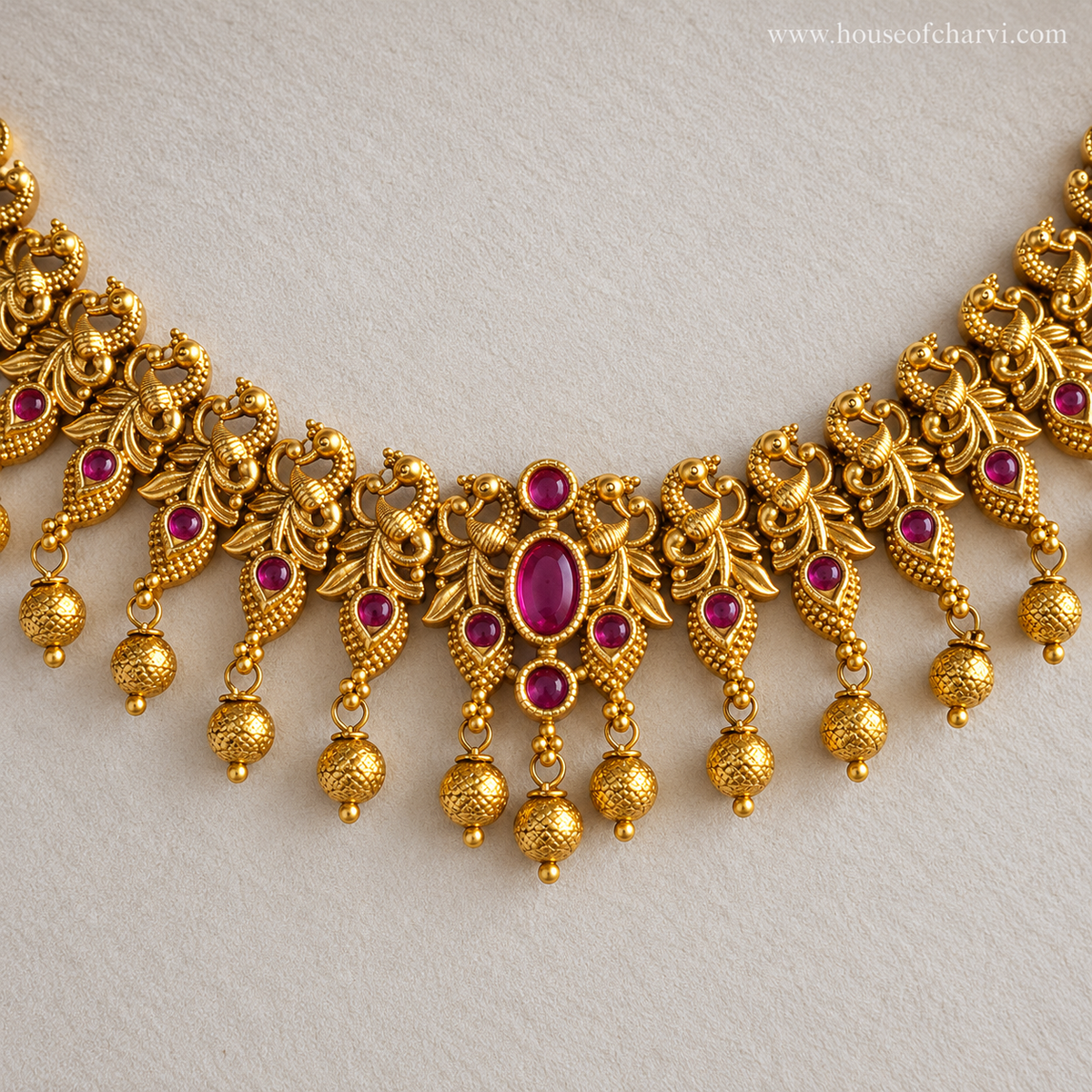Ruby Drape Neckpiece