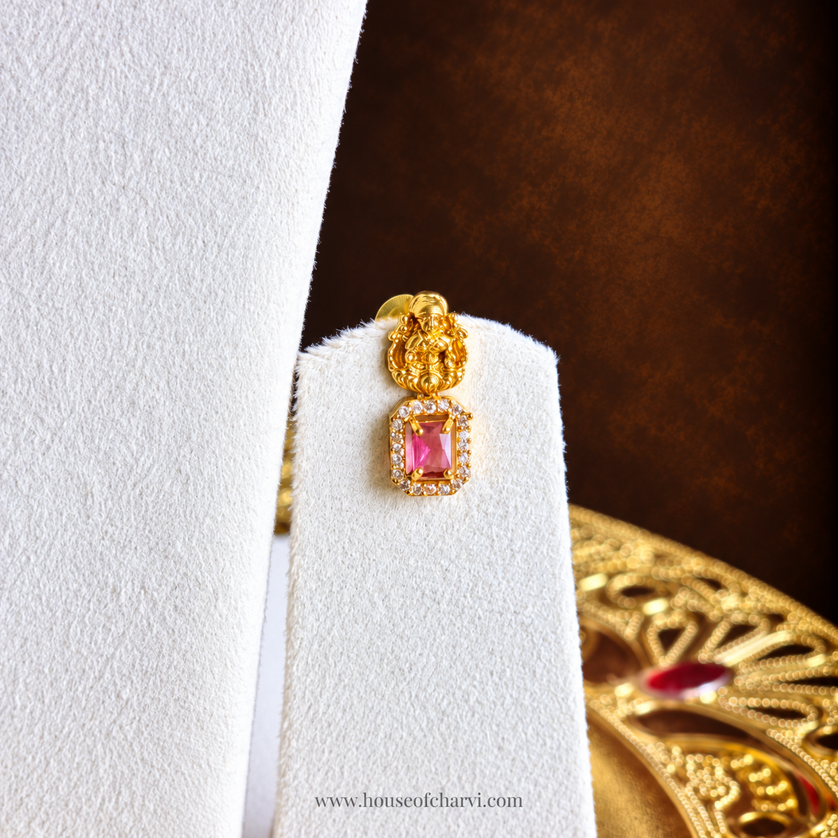 Lakshmi with Multicolour Stone Necklace Set
