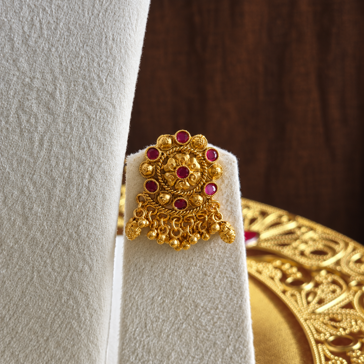 Antique Ruby Stone Necklace Set