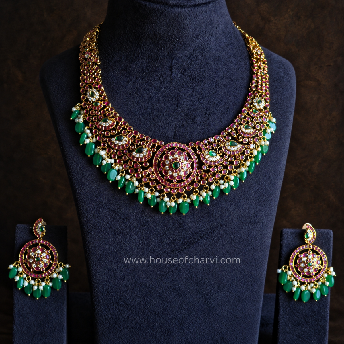 Antique Ruby Necklace Set