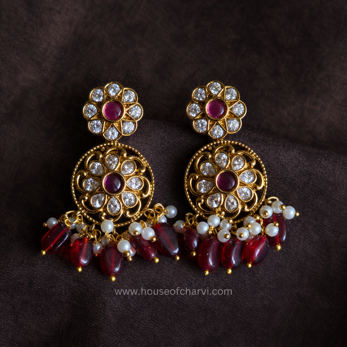 Ruby Lakshmi Necklace Set