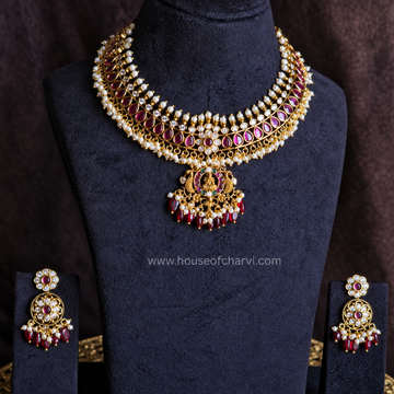 Ruby Lakshmi Necklace Set