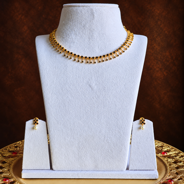 Black Stone Tennis Necklace Set