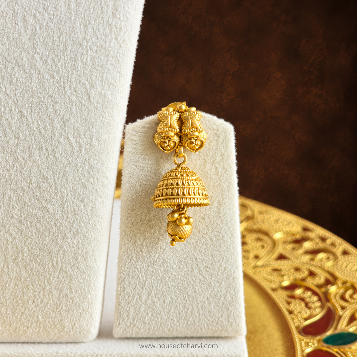 Gold Lakshmi Coin Choker Necklace Set