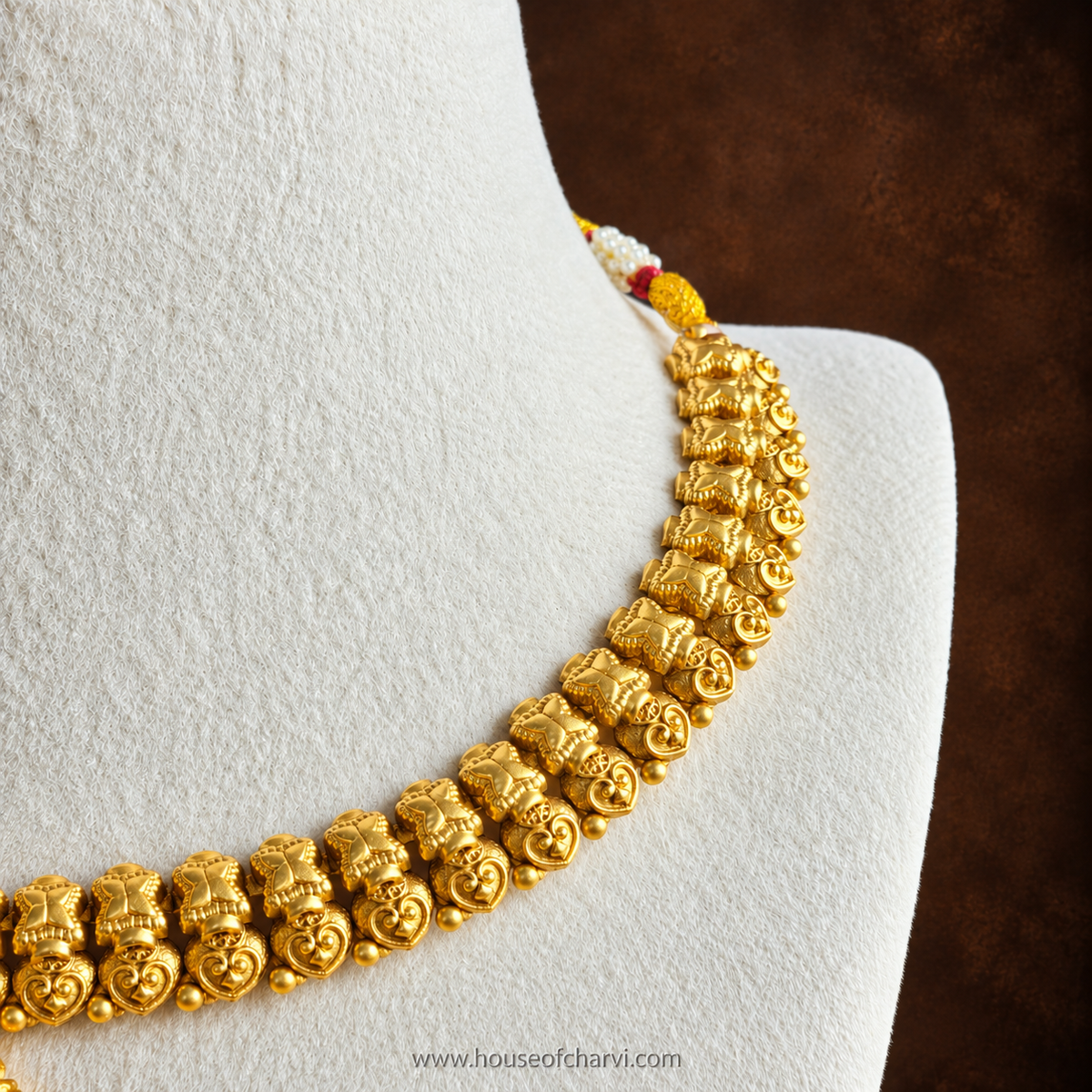 Gold Lakshmi Coin Choker Necklace Set