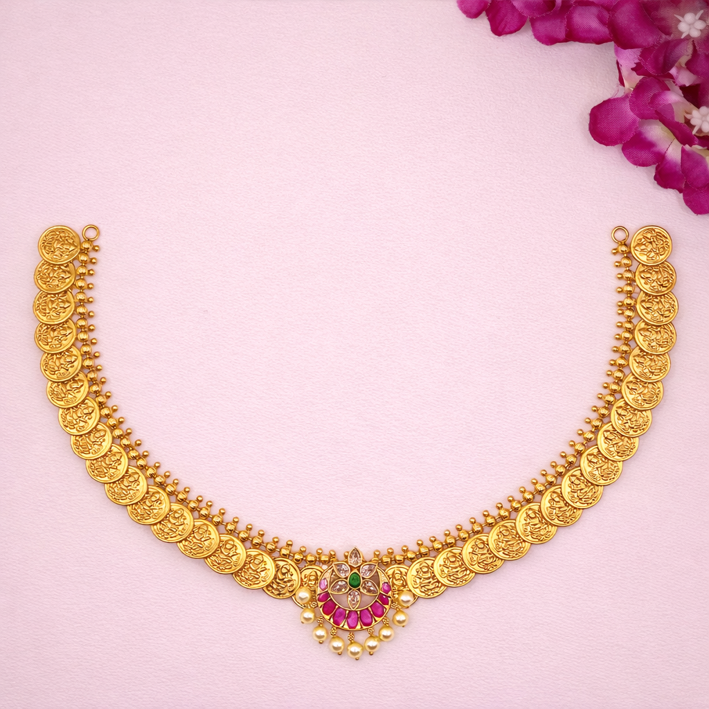 Lakshmi Kasumala Kundan Necklace Set