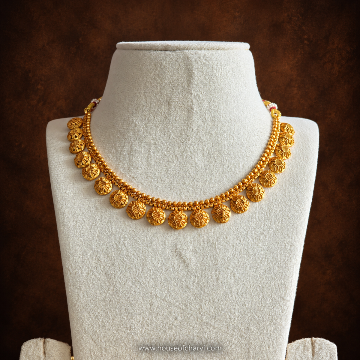 Floral Coin Antique Choker Set