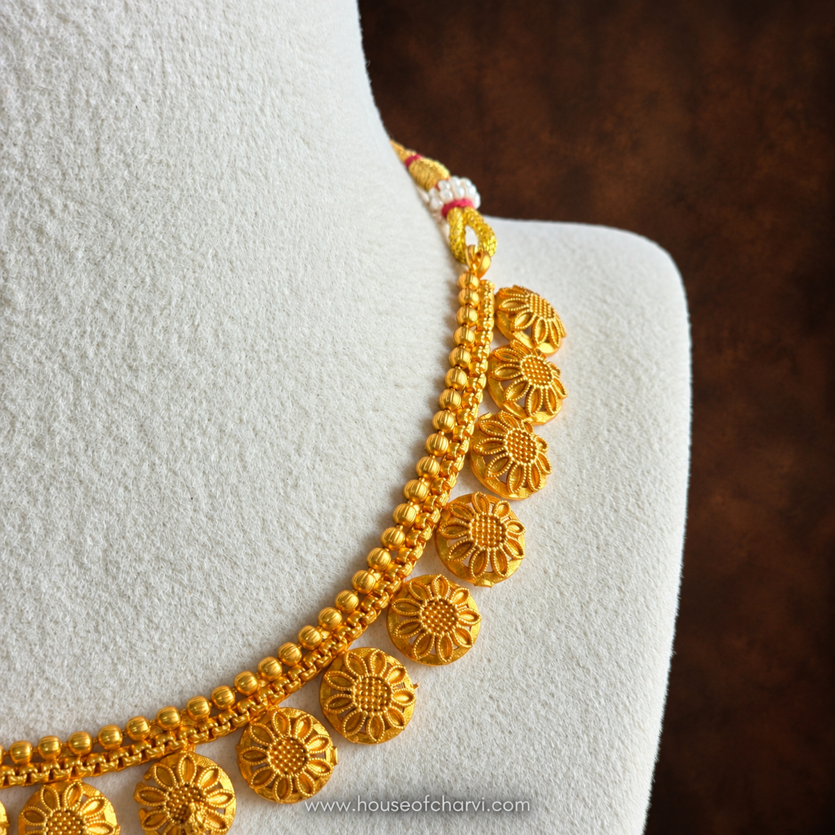 Floral Coin Antique Choker Set