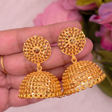 Oversized Microgold Plated Jhumkas