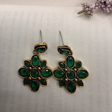 FLORAL OXIDISED EARRINGS 13
