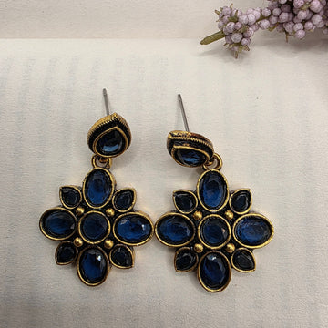 FLORAL OXIDISED EARRINGS 14