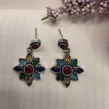 FLORAL OXIDISED EARRINGS 15