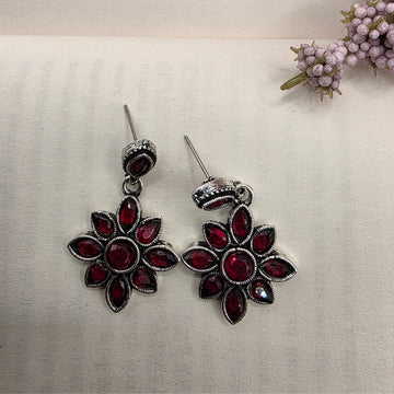FLORAL OXIDISED EARRINGS 17