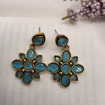 FLORAL OXIDISED EARRINGS 19