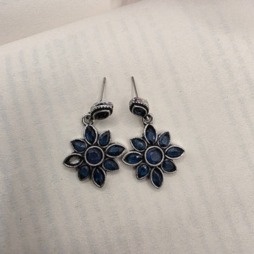 FLORAL OXIDISED EARRINGS 1