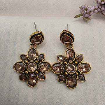 FLORAL OXIDISED EARRINGS 26