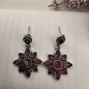 FLORAL OXIDISED EARRINGS 3