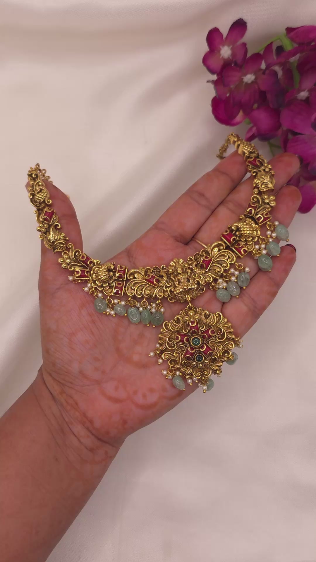 Lakshmi Temple Necklace Set