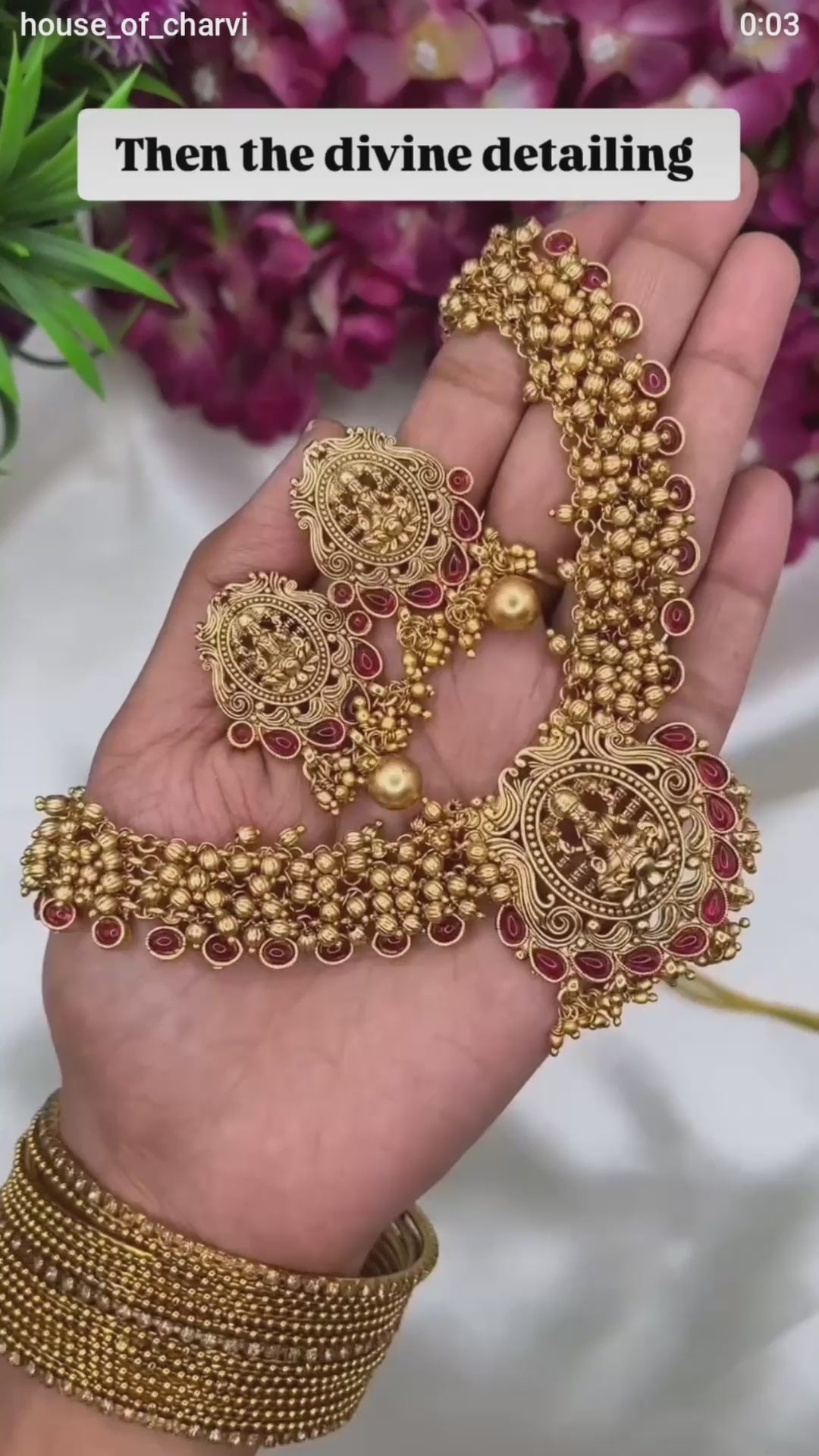 Lakshmi Ruby Antique Necklace Set