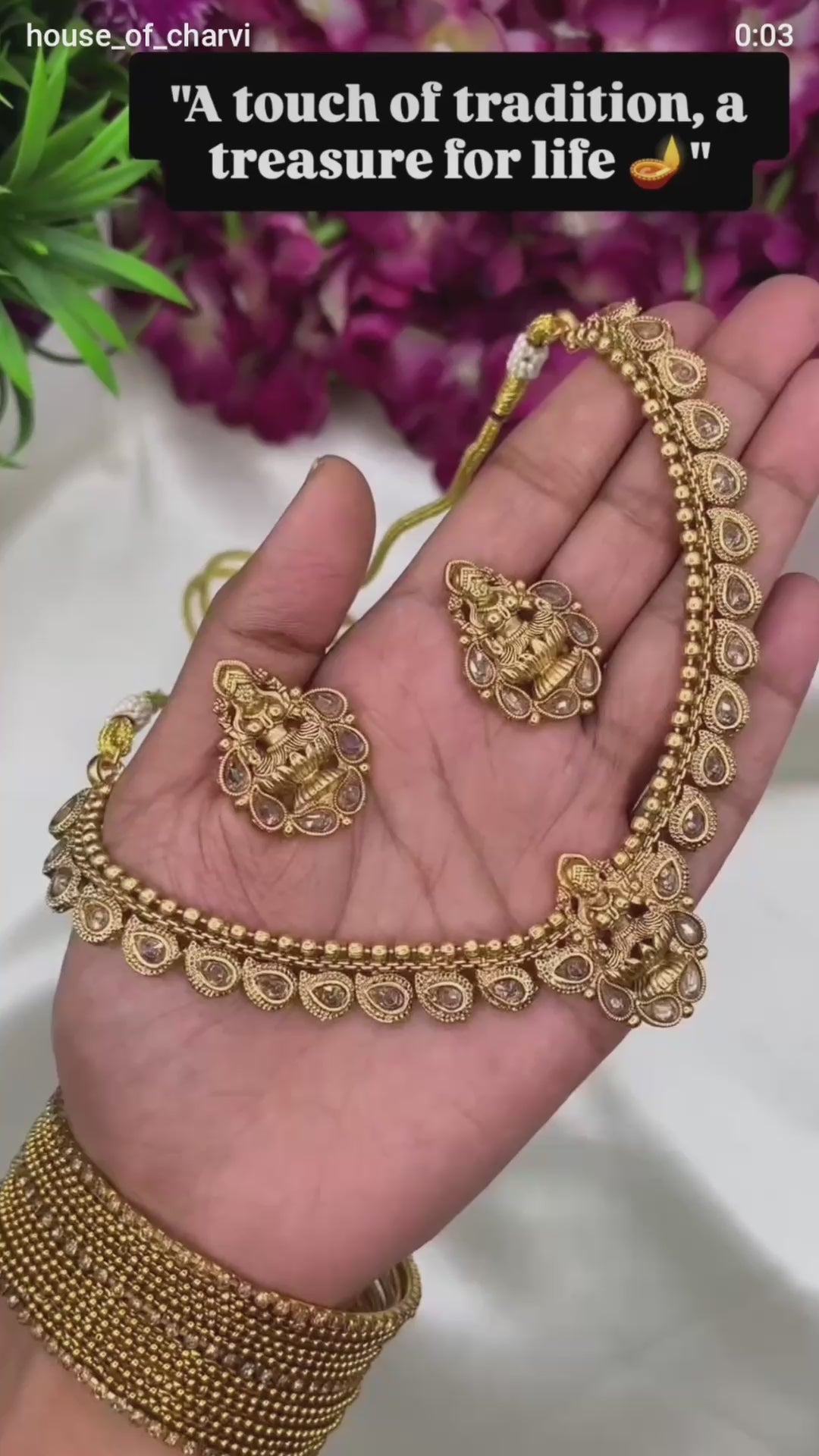 Lakshmi Antique Temple Choker Set