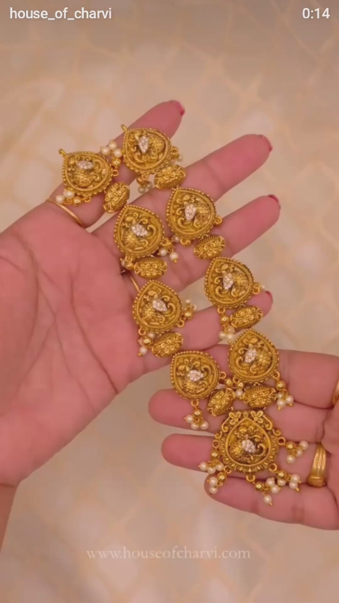 Antique Peacock Temple Set