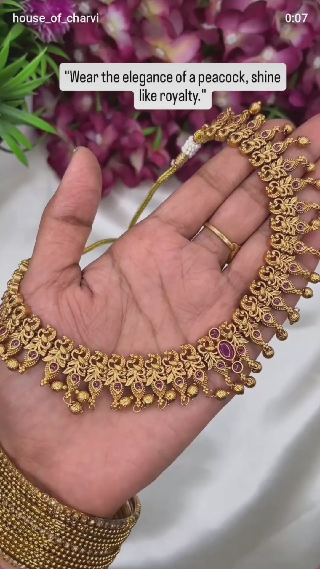 Ruby Drape Neckpiece